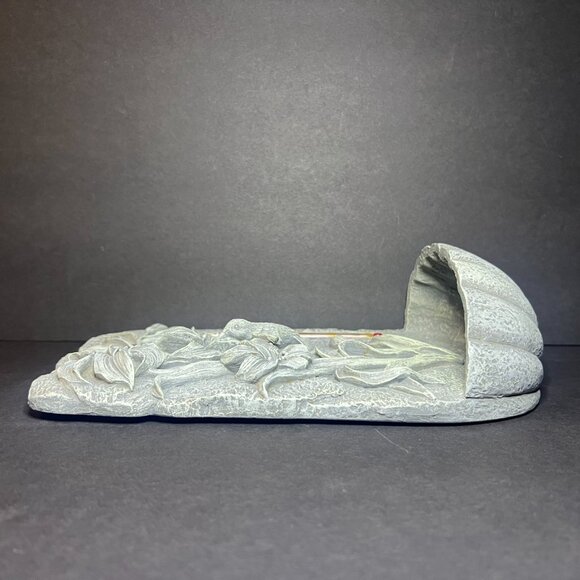 Outdoor Grey Resin Floral Hummingbird Hanging Thermometer & Bird Bath / Feeder - Picture 5 of 6